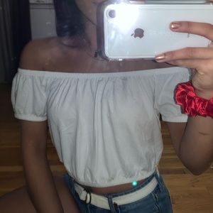 White crop top